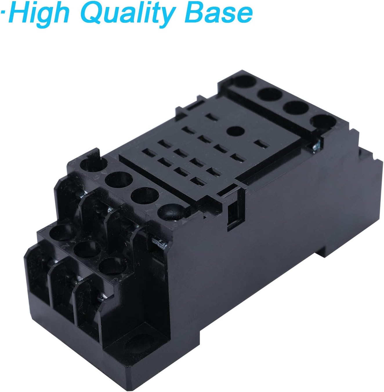 mxuteuk 2pcs HH54P AC 220V/240V LED Indicator Electromagnetic Power Relay 14 Pin 3A Coil Relays 4PDT with Socket Base,with DIN Slotted Aluminum Rail - Image 3