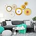Hanging Paper Fan Party Decoration Gold Fiesta Tissue Flower Banner Paper Fan Bulk Set Garland Supply for Birthday Party, Wedding, Baby Shower, Bridal Shower(Set of 8)
