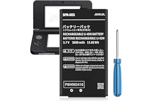 JDIRLDL (3600mAh) Battery for Nintendo 3DS XL Game Console, 2025 New Upgrade High Capacity 0 Cycle Battery Replacement for SPR-003, New 3DS XL LL Game Console with Repair Tools - 1 Pack