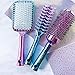 Hair Brush Set - Professional Round, Vent and Paddle Hairbrush for All Hair Types, Mermaid/Ombre by Lily England
