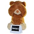 Cutest I'm Sorry Gift for Her & Him - The I'm Sorry Teddies - Embarrassed Adorable Super Soft Stuffed Animal Plush Toy - Unique Cute Forgive Me Apology Teddy Bear Gift for Kids and Adults - Brown