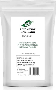 Zinc Oxide Non-Nano 100% Pure Zinc Powder, 2 lb, Food and USP Grade | for DIY Sunscreens, Makeup & Skincare