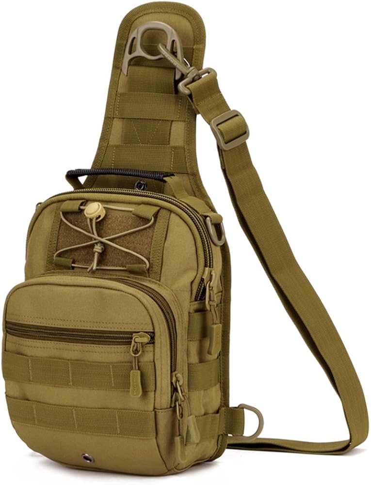 Taktische Brusttasche Militärstyle - MOLLE, Wasserdicht, Verstellbarer Gurt - Für Outdoor, Camping, Wandern
