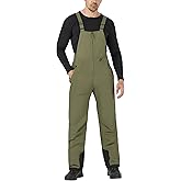 WULFUL Mens Insulated Snow Bibs Waterproof Winter Ski Pants Snowboarding Overalls