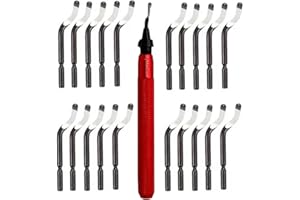 RyMarCool Deburring Tool - 10 Extra High-Speed Steel Swivel Blades - Works on Metal, Resin, PVC Pipes, Copper, Plastic, and 3