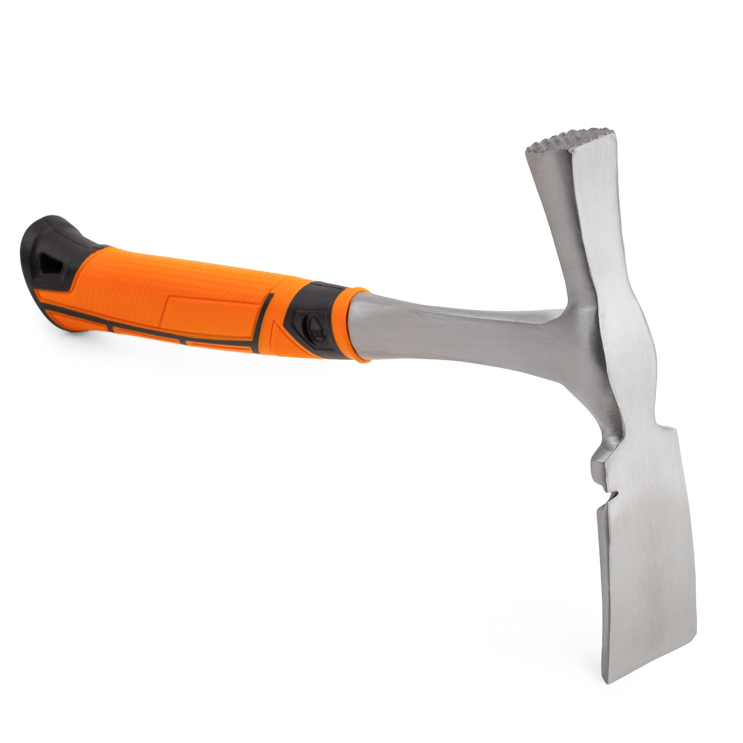Mivos Mason's Hammer 600 g, Forged All-Steel / Berlin Shape / Monoblock / Vibration Dampening Rubber Grip / Steel Hammer for Concrete / Brick / DIN 5108