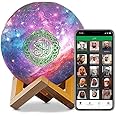 Swthlge Moon Quran Speaker,Starry Moon Quran Lamp Bluetooth Speaker Lamp Quran Cuba with APP Control Quran Recitation, Eid Mubarak hajj Gifts