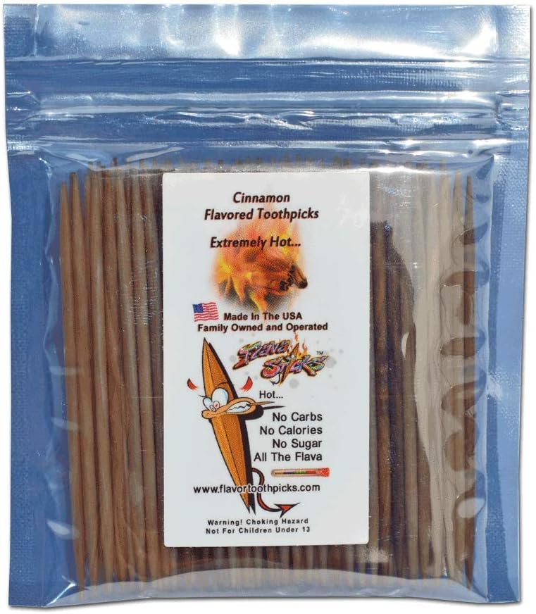 Cinnamon Toothpicks 100 qty Bulk Bag
