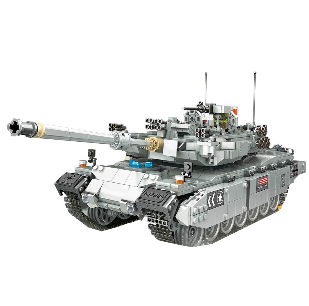 Wolfbush Tank Building Blocks Toy, 1747Pcs WW2 Swat Germany Panther Tank Compatible with Main Building Block Brands