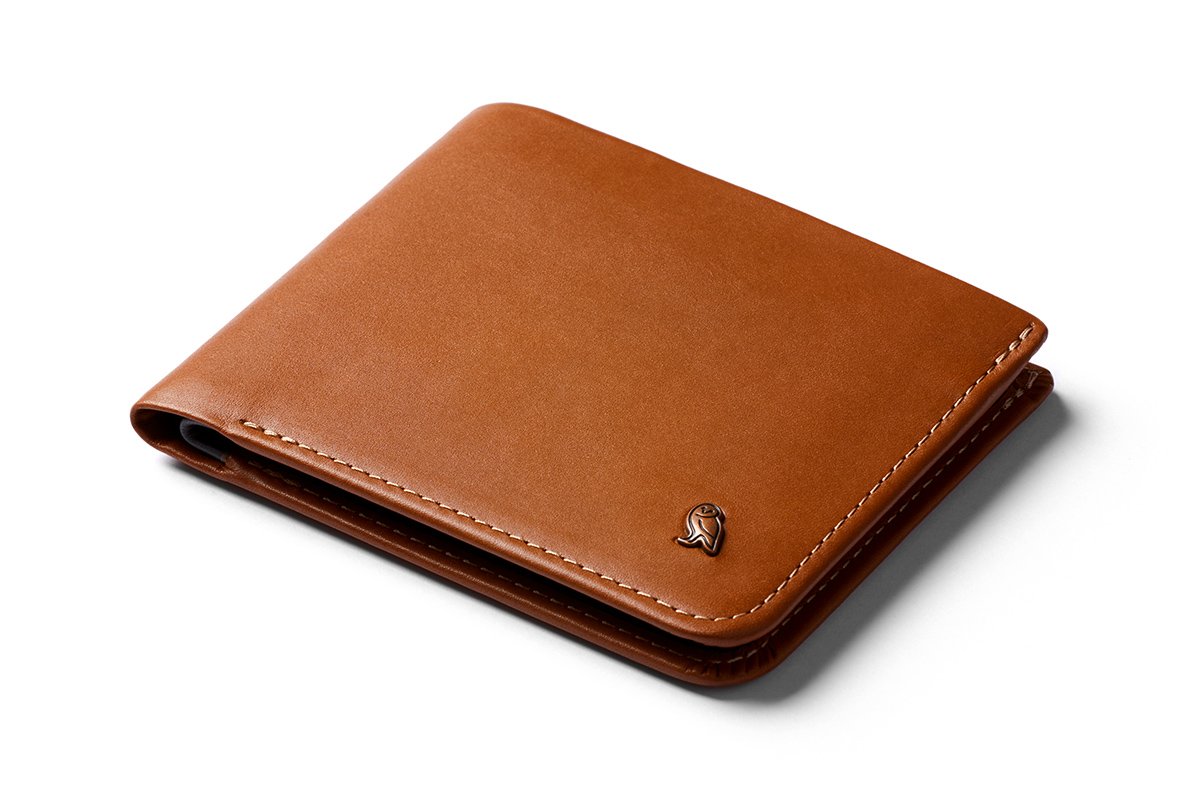 Bellroy Hide & Seek Wallet (Slim Leather Bifold Design, RFID Blocking, Holds 5–12 Cards with a Hidden Section) - Caramel