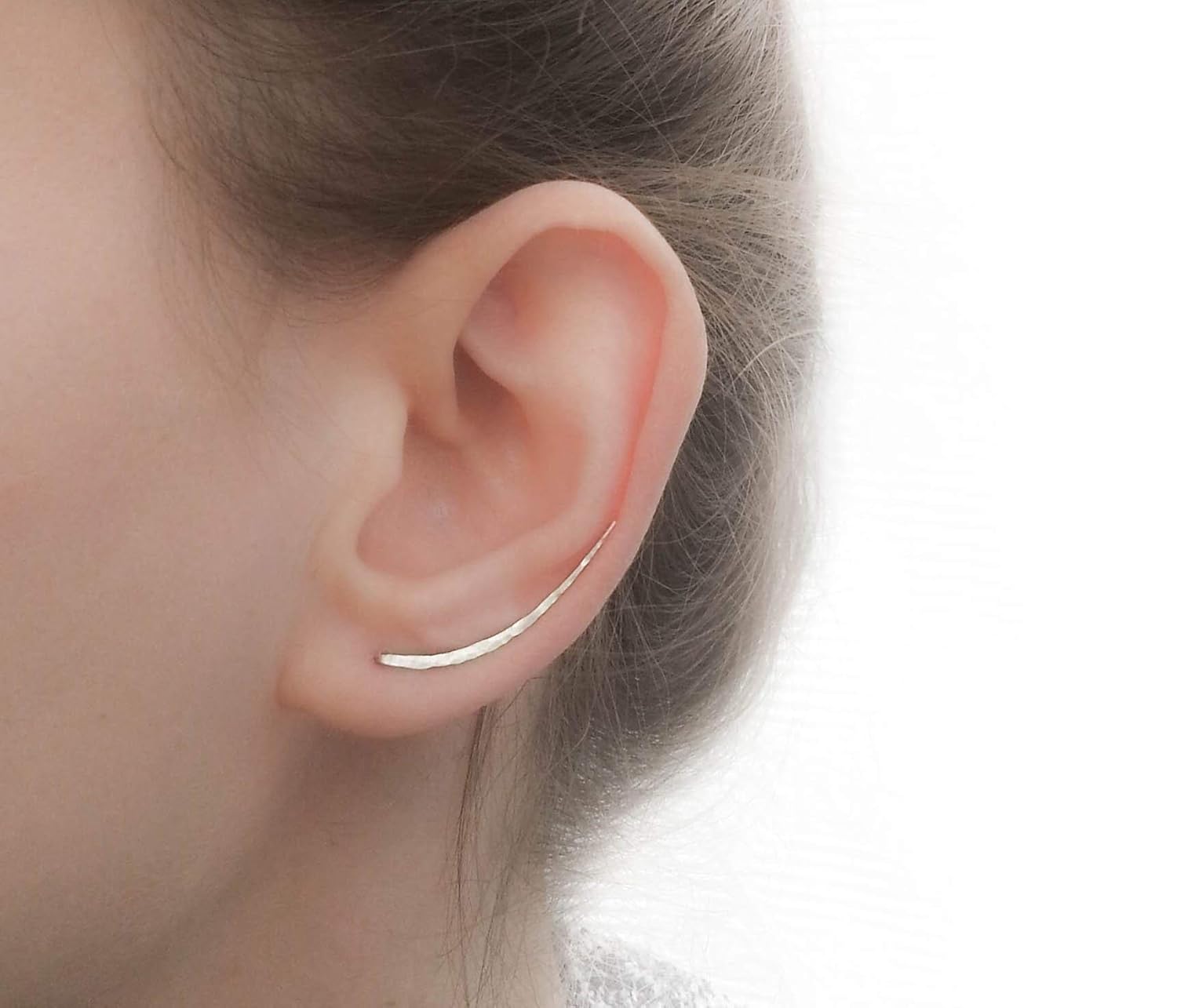 Amazon Com Ear Climber Earrings Long Sterling Silver Climbers