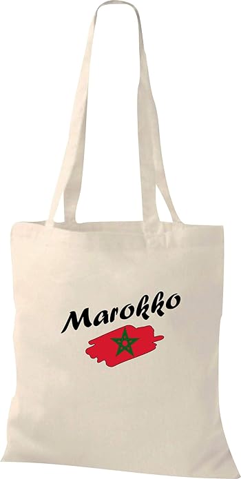 Shirtinstyle Sac En Tissu Sac En Coton Maroc Drapeau Pays Pays Nature 38 Cm X 42 Cm Amazon Fr Chaussures Et Sacs