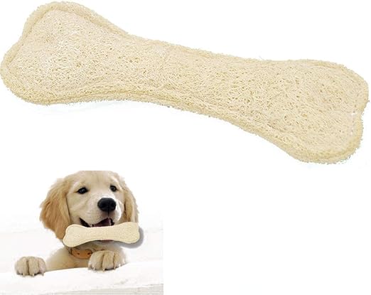 loofah dental dog toy