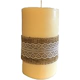 Apothecary 100% Pure Soy Pillar Candle White Natural Stress Relief