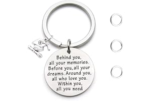 FEELMEM Graduation Gifts Behind You All Memories Before You All Your Dream Graduation Keychain Inspirational Graduates Gifts