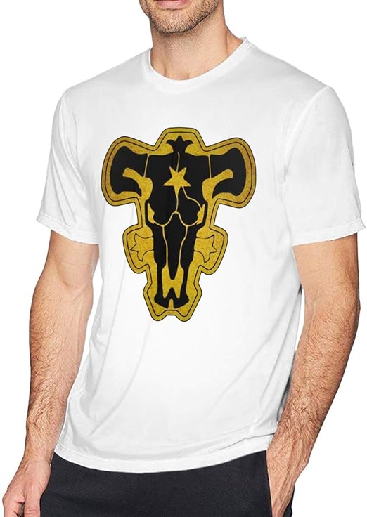 Mens Black Anime Clover Tee T-Shirt White S: Amazon.ca: Clothing & Accessories