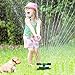 Morfone Lawn Sprinkler, Garden Sprinkler Automatic 360° Rotating Irrigation System Water Sprinklers for Garden, Yards, Kids, 3600 Square Feet Coverage