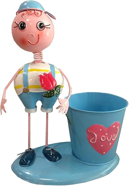 Happydko Personnage Cache Pot Le Garcon En Mariniere H 30 Cm Amazon Fr Jardin