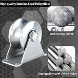 JAHOMFAI U-Type Steel Pulley Blocks 2pcs Mute Bearings for Gym Fitness Material view 4