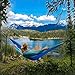 Double Camping Hammock, Lightweight Portable Nylon Parachute Hammock for Backpacking, Travel, 118Lx 79W