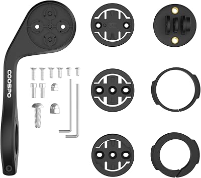 CooSpo Bike Computer Mount Out Front Extension for Garmin Wahoo Bryton