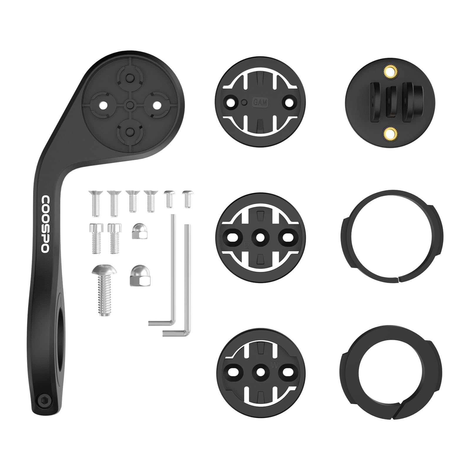 CooSpo Bike Computer Mount, Quick Release Mount for Garmin, Wahoo, Bryton, Bike Computer, Out Front Cycling Computer Extended Mount