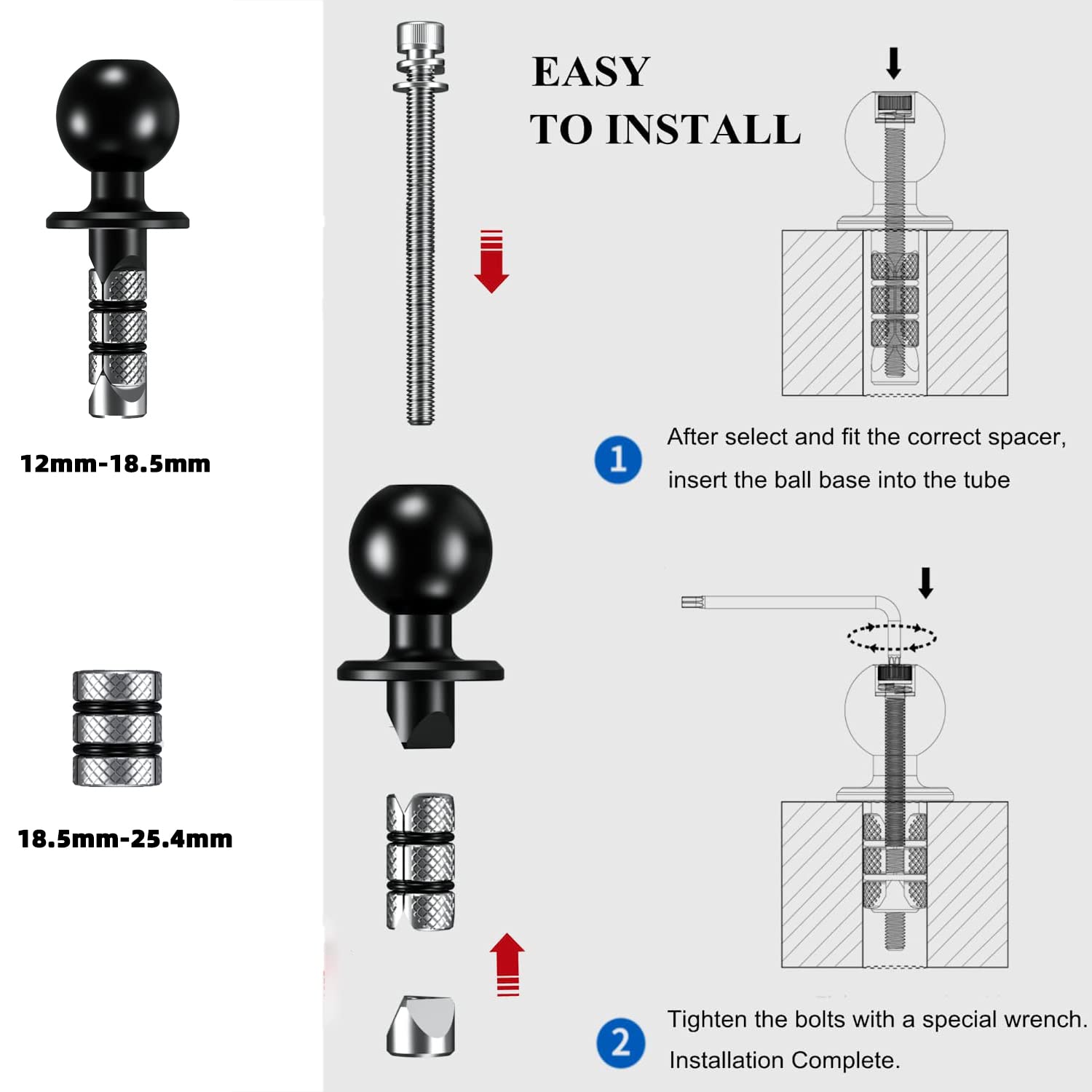 iMESTOU Motorcycle Fork Stem Phone Mount, Anti-Vibration 1