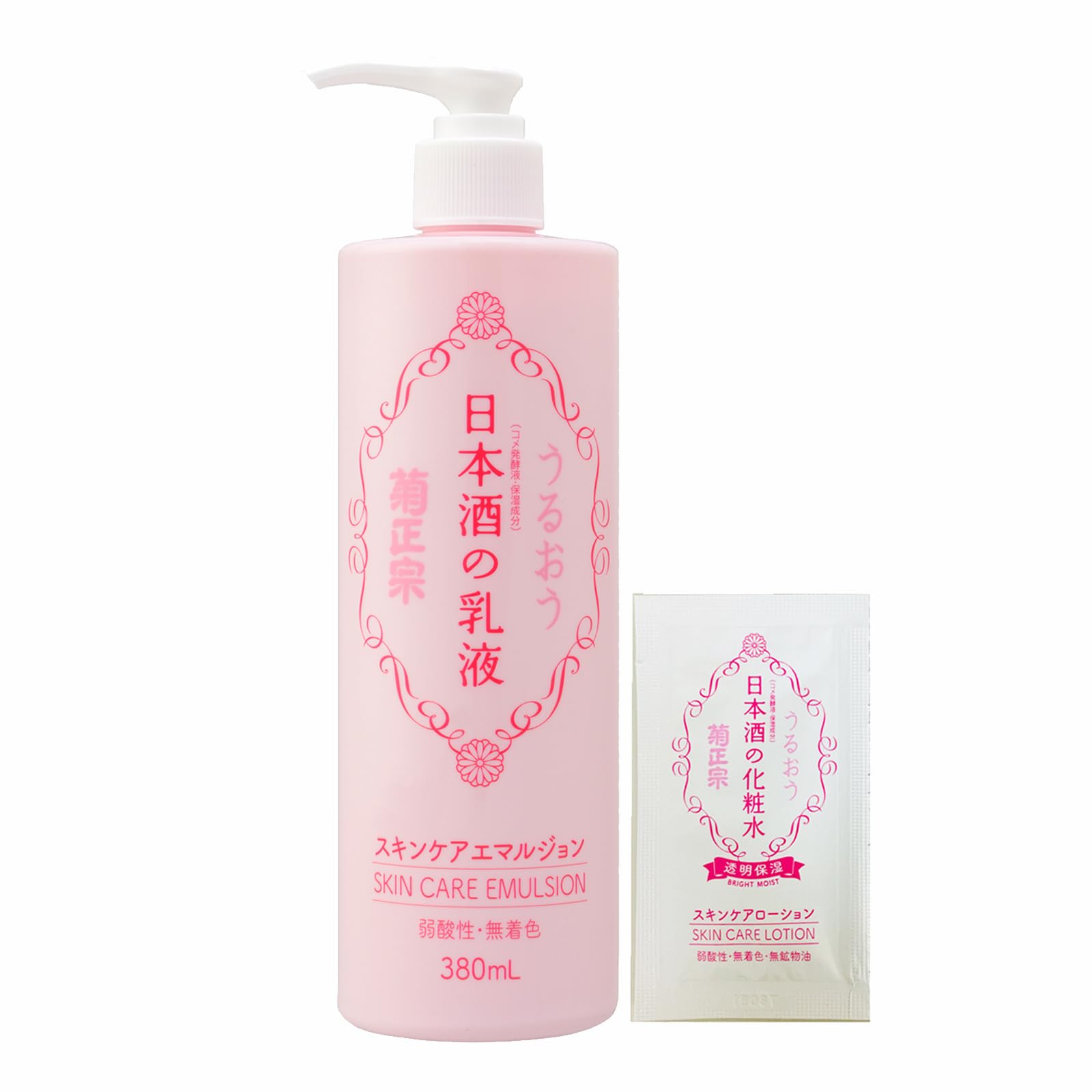 菊正宗 日本酒の乳液 380ml + 化粧水サシェ 1個付 セラミド 大容量商品画像