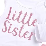 ChYoung Baby Girl Clothes Set Newborn Romper Top Rose Pant Headband 3 Pieces view 3