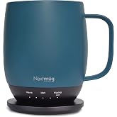 Nextmug - Temperature-Controlled, Self-Heating Coffee Mug | (Slate Blue - 14 oz.) &ndash; No App, Long-Lasting Battery for Work &amp; Study, Great Gift for Coffee Lovers