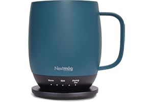 NEXTMUG BY NEXTBOOM Nextmug - Temperature-Controlled, Self-Heating Coffee Mug (14 oz.) (Slate Blue)