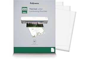 Fellowes Thermal Laminating Pouches, Letter, 5 mil, 200 Pack (5743601)