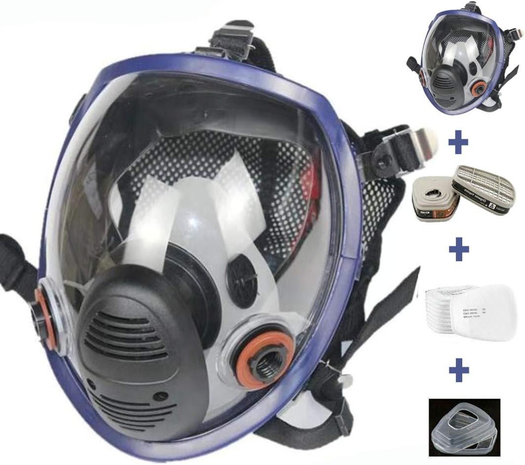 17in1 Full Face Respirator Protective Respirator Face Cover Widely Used in Painting, Welding, Woodworking