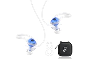 Swimming Ear Plugs with String, Blocks Out Water Lets Sound in, Custom-fit Swimmers Earplugs, Swim Ear Plugs Adults Teens for