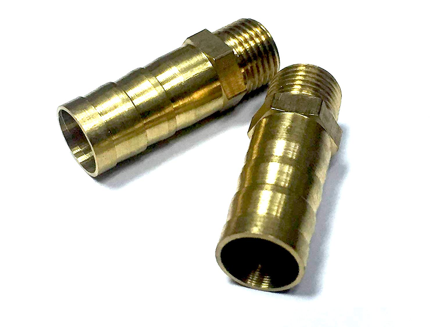 VEDA 2 x 8 mm to 1/4" BSP Thread Solid Brass Hose Tail Connector Barbed to BSP Male Thread. Pond/Pool/Hose Pipe Adapters