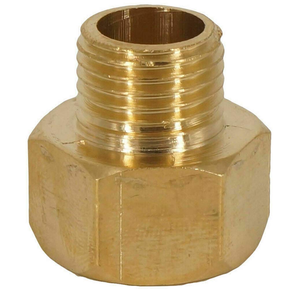 BSP Thread Connector Brass Tap Connector Hexagon Bushing Reducing Pipe Adapter For Garden Water Pipe 1/2" Male to 1/2" Female