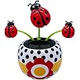 Solar Powered Dancing Flower Toy, Solar Swinging Flip Flap Flower Animated Bobblehead Dancer Toy, Car Windowsill Decoration Desktop Solar Dancing Ornament Sun Catcher, Solar Dancer Figure