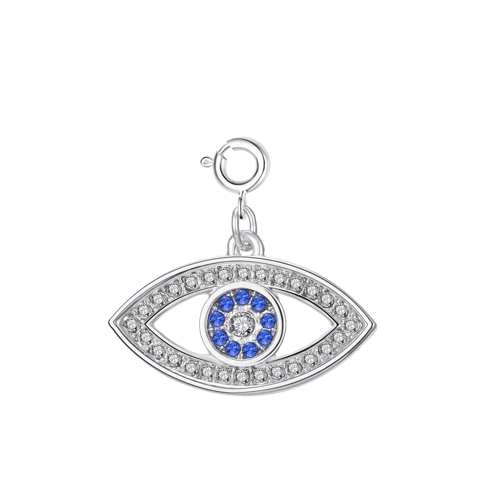 Philip Jones Evil Eye Charm Created with Zircondia® Crystals