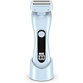 HOOICB Electric Shaver for Women, 2-in-1 Rechargeable Electric Razors for Women with Precision Trimmer Head, Painless Shaving, Wet Dry Use Bikini Trimmer