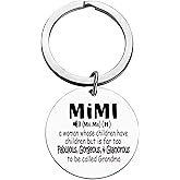 Mimi Keychain, Mimi Gift, Stainless Steel Best Mimi Arrow Key chain, Grandma Jewelry Makes Great Grandma Gifts