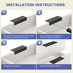 Peaha 10 Pack Kitchen Cabinet Handles 1-5/16 inch