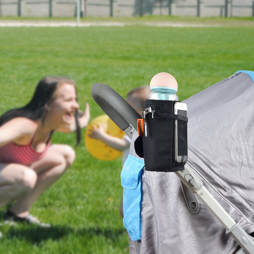 Stroller Organizers for Smart Moms,Deep Cup Holders,ExtraLarge Storage Space for iPhone,Wallets