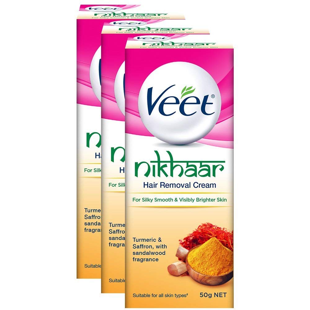 Veet Nikhaar Hair Removal Cream For All Skin Types 50 G Pack Of