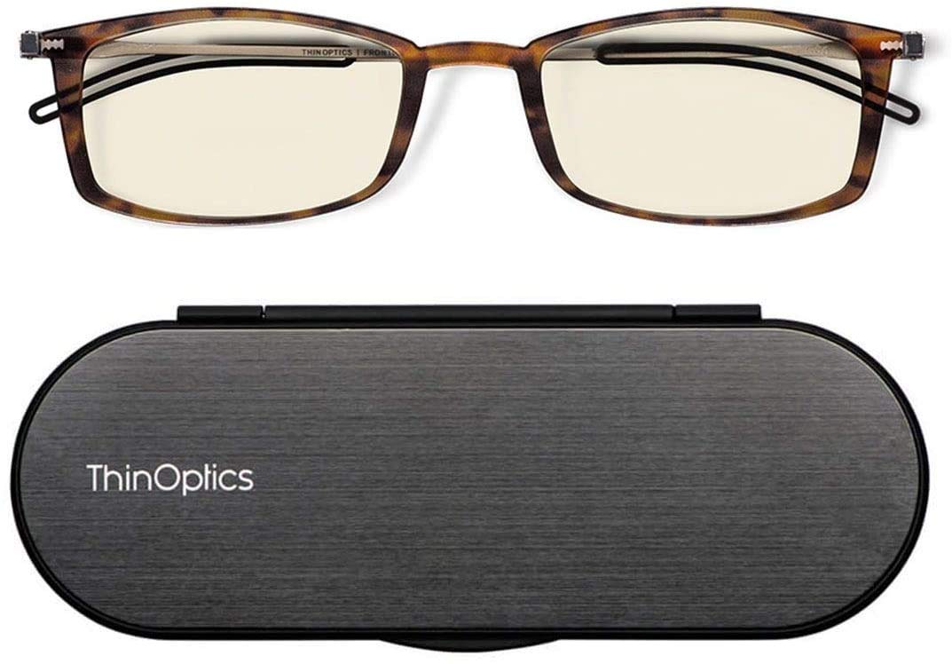ThinOptics Computer Reading Glasses 1.0 Strength Tortoiseshell Frames - Blue Light Blocking Computer Reading Glasses +1.0 Unisex for Men and Women Computer Glasses, +1.0 Computer Glasses