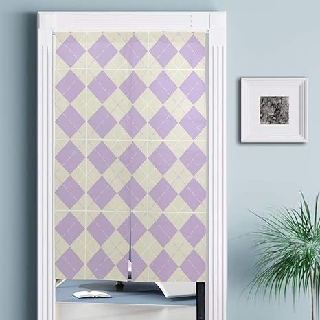 Amazon La Rose のれん ロング チェック柄 シンプル 可愛い おしゃれ 暖簾 目隠し 遮光 間仕切り 突っ張り式 インテリア 遮断 居酒屋 部屋 室内 障子 玄関 キッチンリビング 出入り口 約幅86 丈143cm のれん オンライン通販