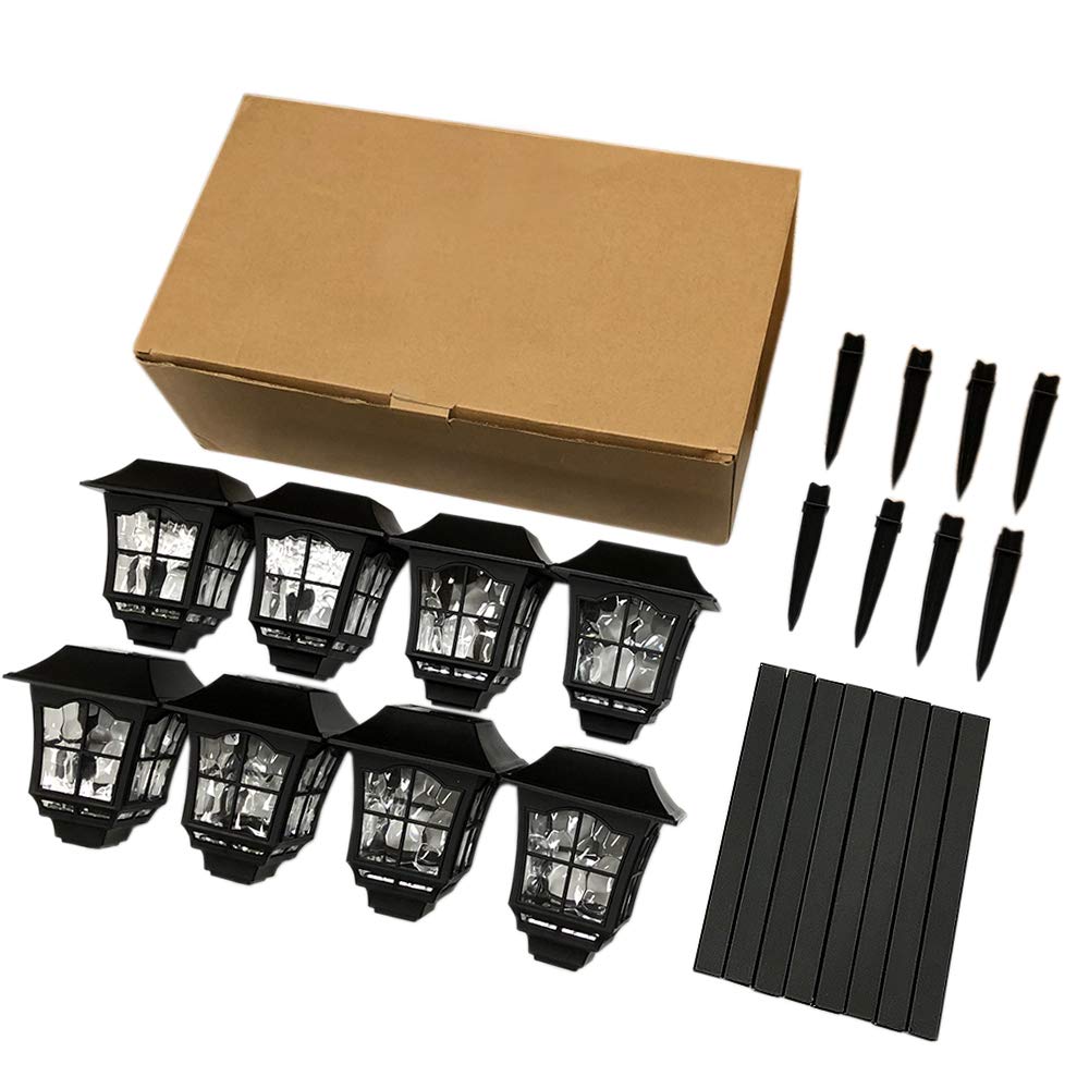 Petrala Solar Path Lights Outdoor Waterproof 6 lumens Landscape Lighting for Pathway Garden Decoration Walkway Driveway Yard Lawn, 8 Pack