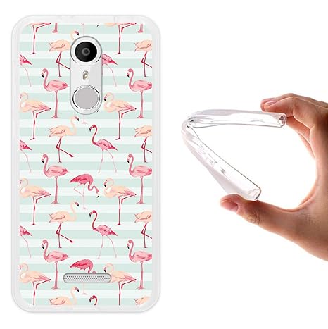 WoowCase Coolpad Torino S Hülle, Handyhülle Silikon für [ Coolpad Torino S ] Retro Flamingo Handytasche Handy Cover Case Schu