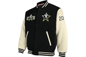 FISLL NBA Teams Men's Varsity Jacket with Chenille Applique