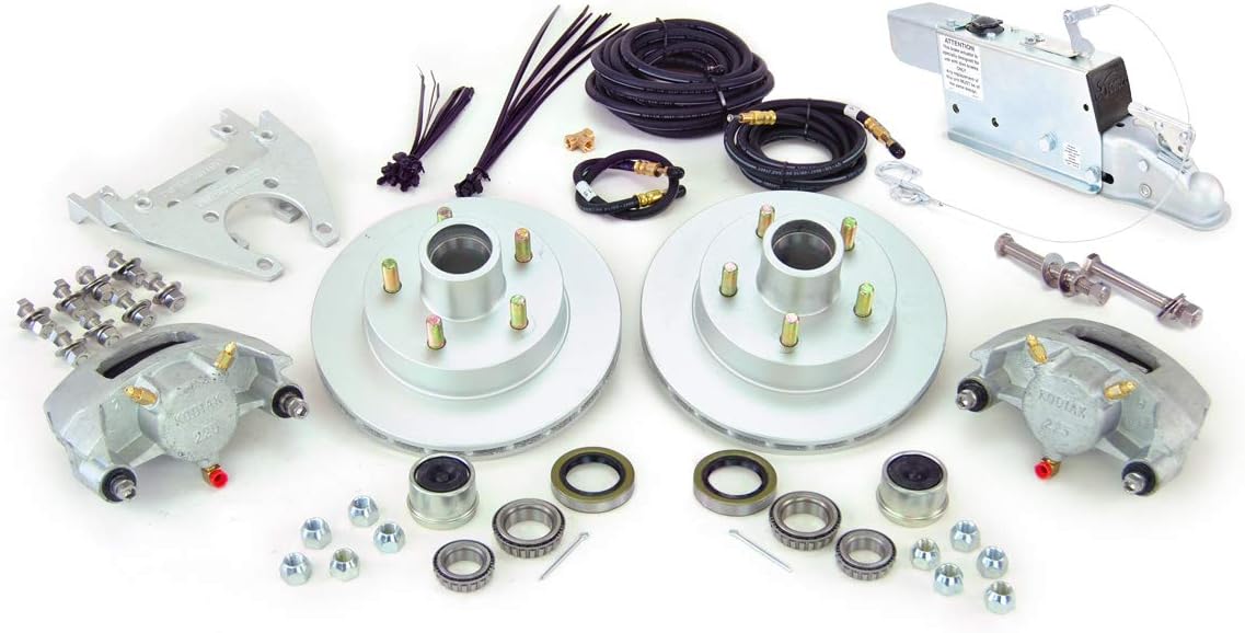 Sturdy Built Kodiak Boat Trailer Disc Brake Kit Single Axle Complete with Demco Coupler