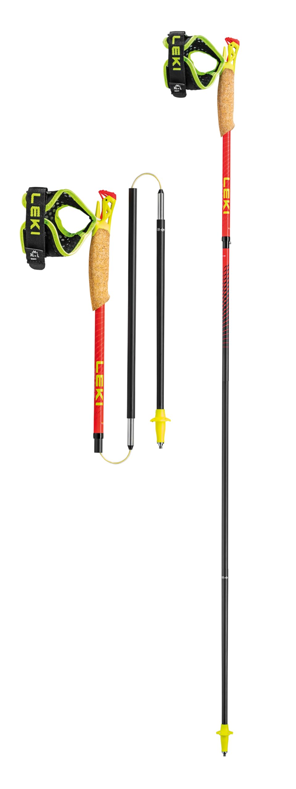 Leki Ultratrail FX.One Superlite, Bright Red/Neon Yellow/Natural Carbon - 115cm